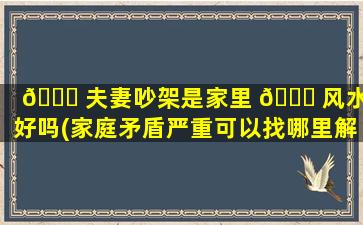 🕊 夫妻吵架是家里 🐅 风水不好吗(家庭矛盾严重可以找哪里解决)